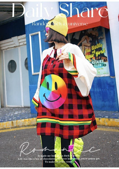 柔らかな肌触りで着心地も楽ちん！ 個性的なデザイン ゆったり 切り替え カジュアル パーカー＜isf-9992＞