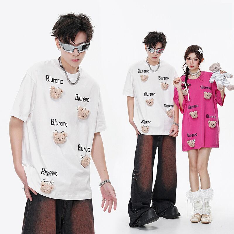 期間限定 ファッション 着回し力抜群 ゆったり 男女兼用 全3色 半袖Tシャツ＜F-9065＞