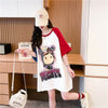 超人気 切り替え スウィート プリント レース 全2色 半袖Tシャツ ＜F-8716＞