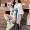 着回し力抜群 個性派 高見えデザイン 着心地良い 2色選択 半袖 Tシャツ <F-9277>