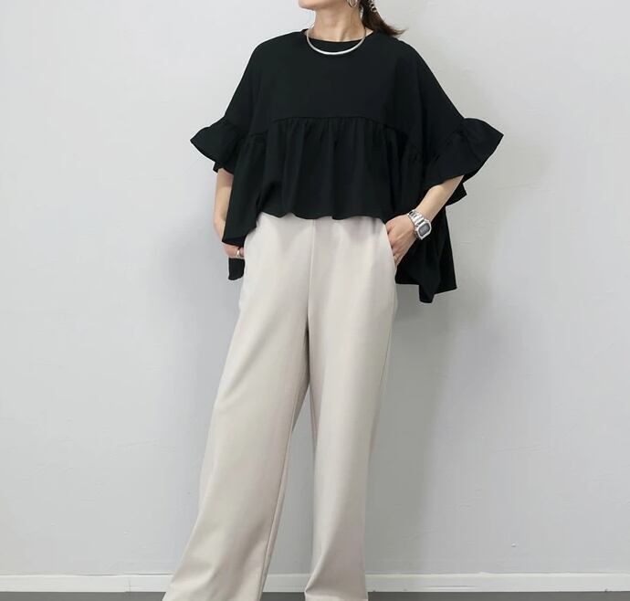 超人気 ファッション ゆったり感アップ Tシャツ カットソー＜F-8372＞