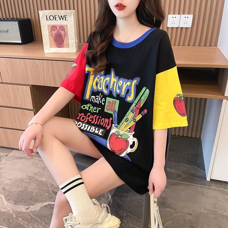 【半額！期間限定！！】カジュアル ルーズ キュート Tシャツ<F-6611>