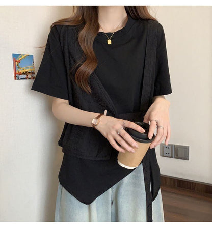 売れ筋 着回し力抜群 定番シンプル 売り切れ必至 全2色 Tシャツ <F-11999>