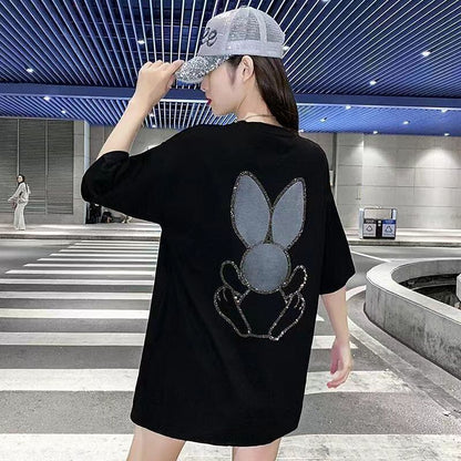 着回し力抜群 ホットダイヤモンド 新作 全2色 半袖Tシャツ カットソー ＜F-8703＞
