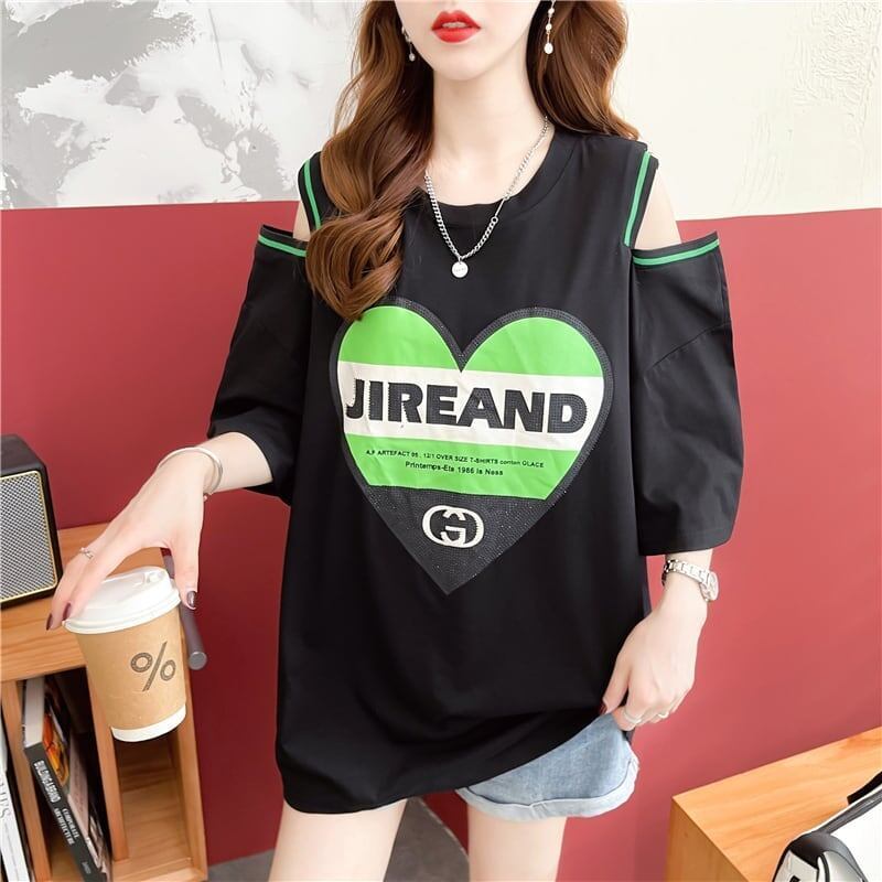 スタイリッシュ   一目惚れ Tシャツ カットソー＜F-3521＞