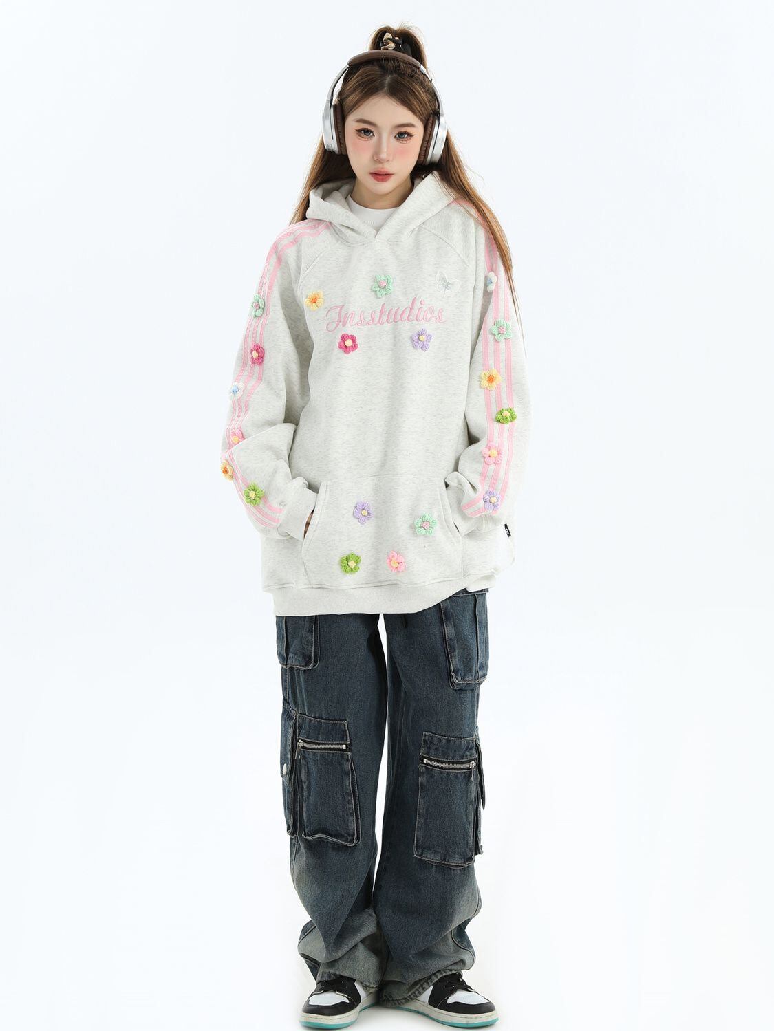 好感度UP プラスベルベット 大人可愛い 4色 パーカー F-10178