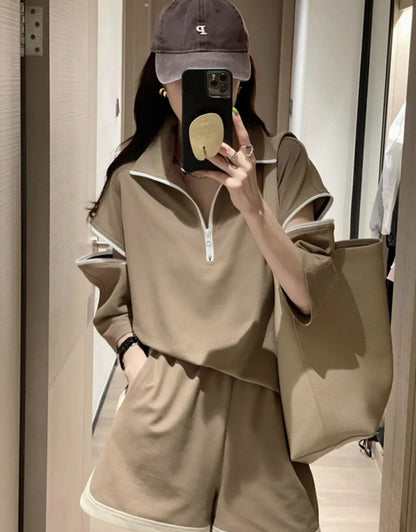 主役級 ファッション 今季マストバイ 個性派 半袖Ｔシャツⅹパンツセット<F-6533>