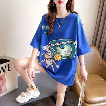 個性的なデザイン 3色選択可 一目惚れ プリント Tシャツ カットソー＜F-3062＞