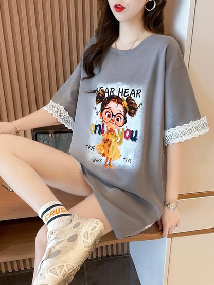 美人度アップ カジュアル 好感度UP 全4色 半袖 Tシャツ ＜F-11118＞