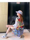 大人気ロング丈Tシャツワンピース  2色 ＜F-1160＞