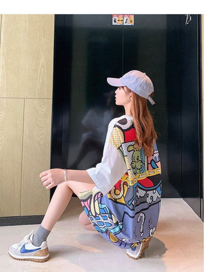 大人気ロング丈Tシャツワンピース  2色 ＜F-1160＞