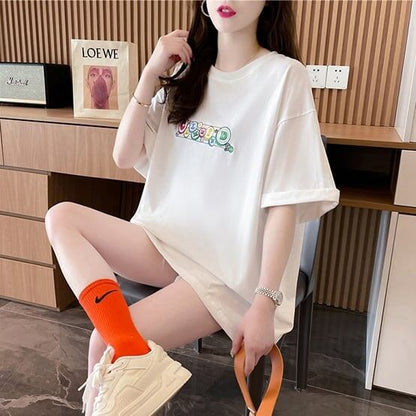 パーソナライズされたプリント半袖Tシャツ<F-5036>