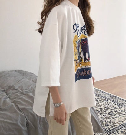 話題沸騰中   カジュアル 2色半袖Tシャツ＜F-8161＞