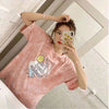 絶対欲しい キュート 話題沸騰中 絞り染め プリント 全2色 半袖TシャツF-8759