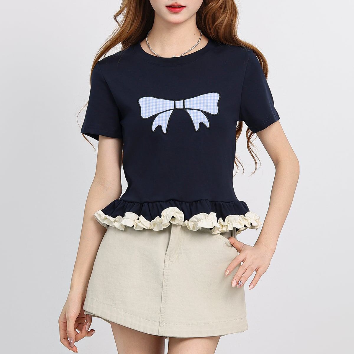 売れ筋 大好評 エレガント 好感度UP カジュアル Tシャツ＜F-12081＞