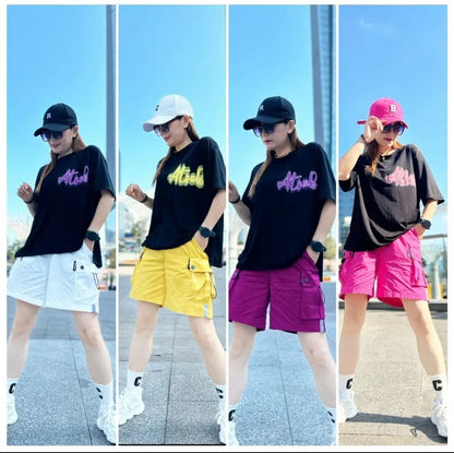 おすすめ ファッション 今季マストバイ 半袖Ｔシャツⅹパンツセット全4色<F-8568>