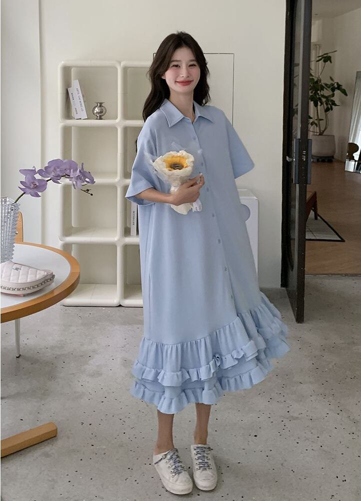 コーデ要らずで抜け感を演出！ 切り替え 上品な大人可愛い ワンピースF-9033