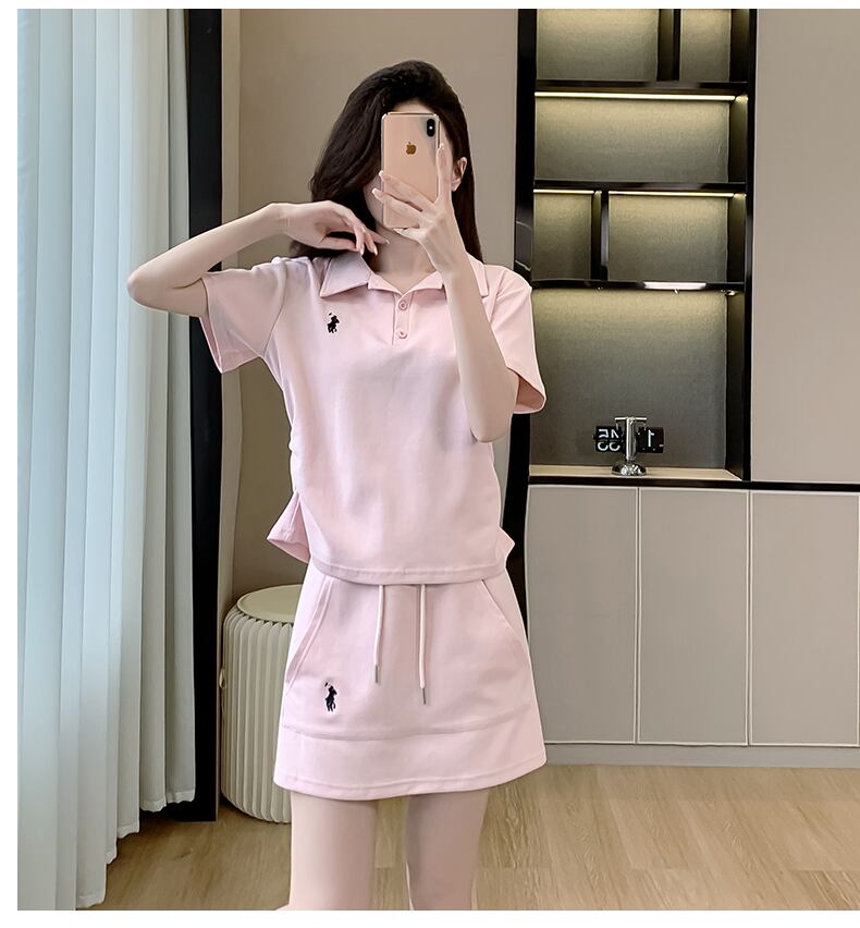 大好評 カジュアル 売り切れ必至 半袖 Tシャツ+ 短いスカート セットアップ ＜F-8967＞