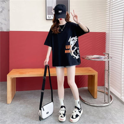 スタイリッシュ   一目惚れ Tシャツ カットソー＜F-3584＞