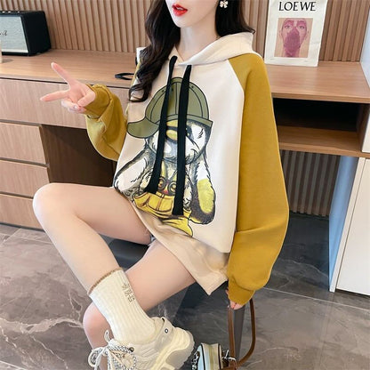 韓国系グラフィックプリントパーカー二色あり＜F-4083＞