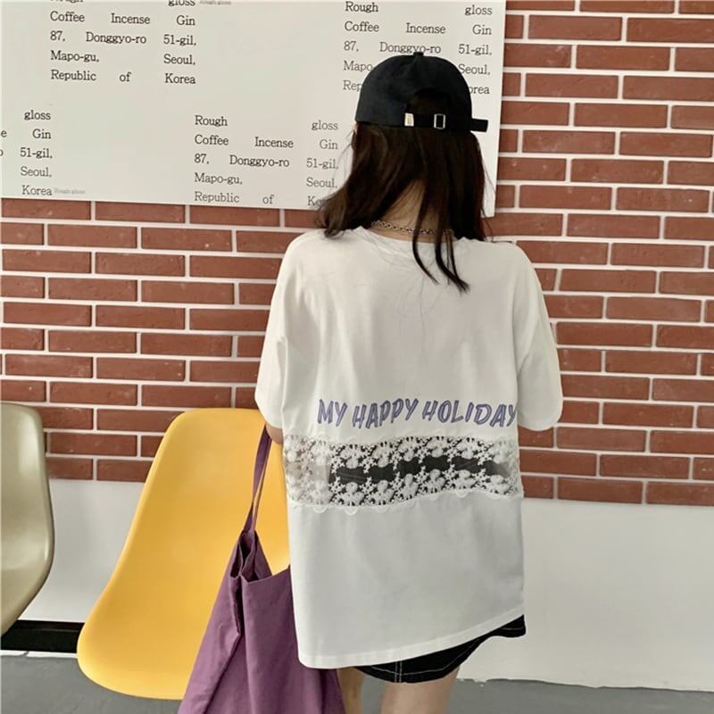 デザイン感   チャーミング Tシャツ カットソー＜F-3538＞