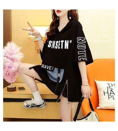 大活躍 アバンギャルド デザイン性抜群 カジュアル プリント全3色 半袖Tシャツ＜F-9323＞