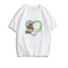絶対欲しい大人可愛い カジュアル 高見えデザイン プリント全6色 半袖TシャツF-9328