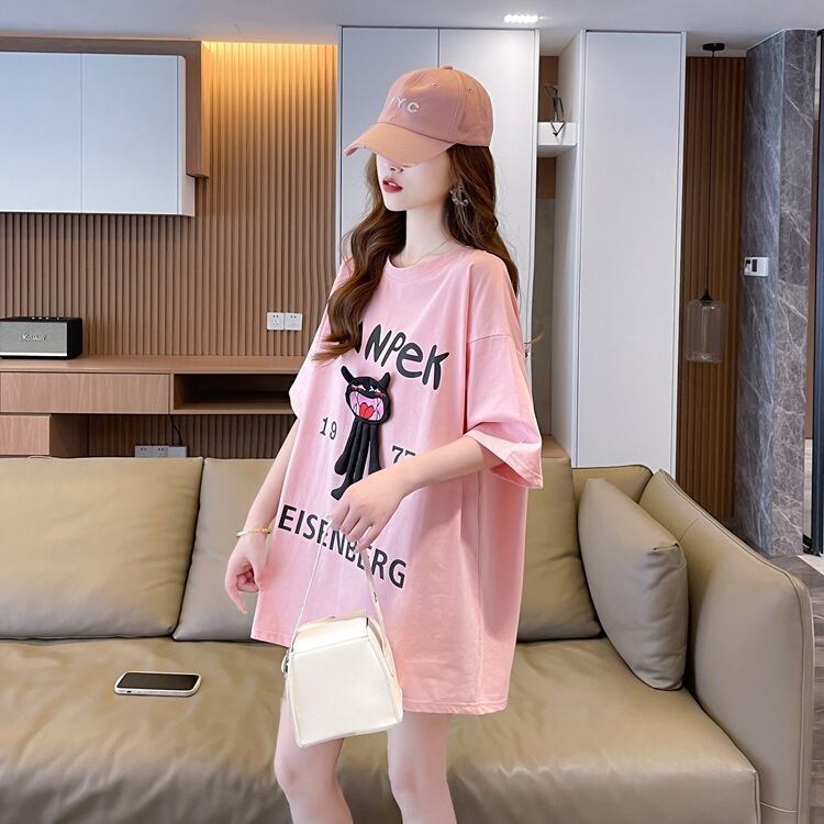今季マストバイ ファッション 新商品 プリント ゆったり 全4色 半袖 Tシャツ＜F-11365＞