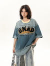 話題沸騰中 絶対流行 売れ筋 早い者勝ち カジュアル デニム 2色選択 Tシャツ<F-11179>