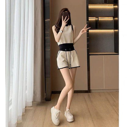 今季マストバイ 上品 着心地良い カジュアル 半袖 Tシャツ ショートパンツ セットアップ ＜F-8863＞