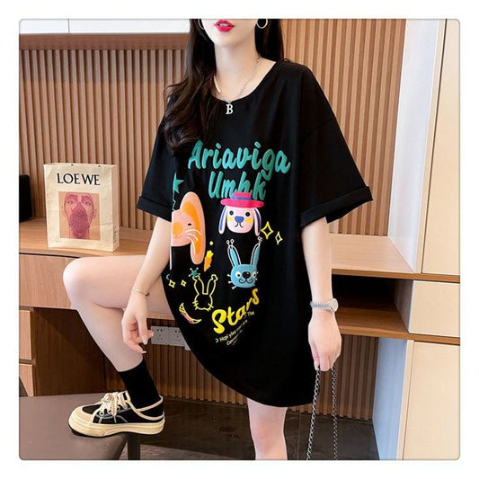 大好評 プリント キュートファッション 半袖Tシャツ＜F-8582＞