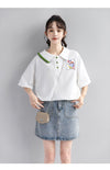 絶対欲しい キュート 定番シンプル 切り替え 全2色 半袖TシャツF-8742