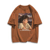 都市ファッショ デザイン オシャレ カジュアル プリント全5色 半袖Tシャツ<F-9258>