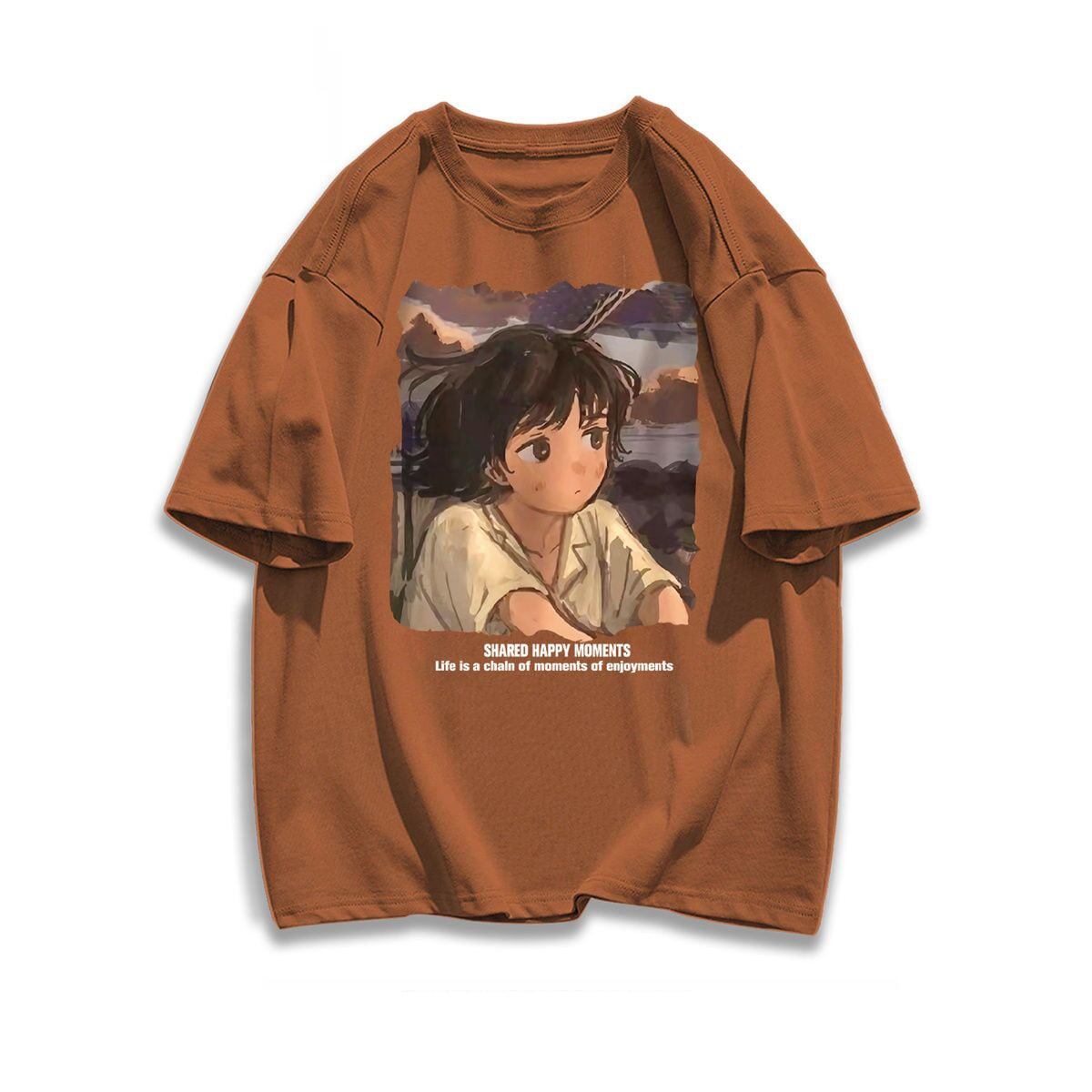 都市ファッショ デザイン オシャレ カジュアル プリント全5色 半袖Tシャツ<F-9258>