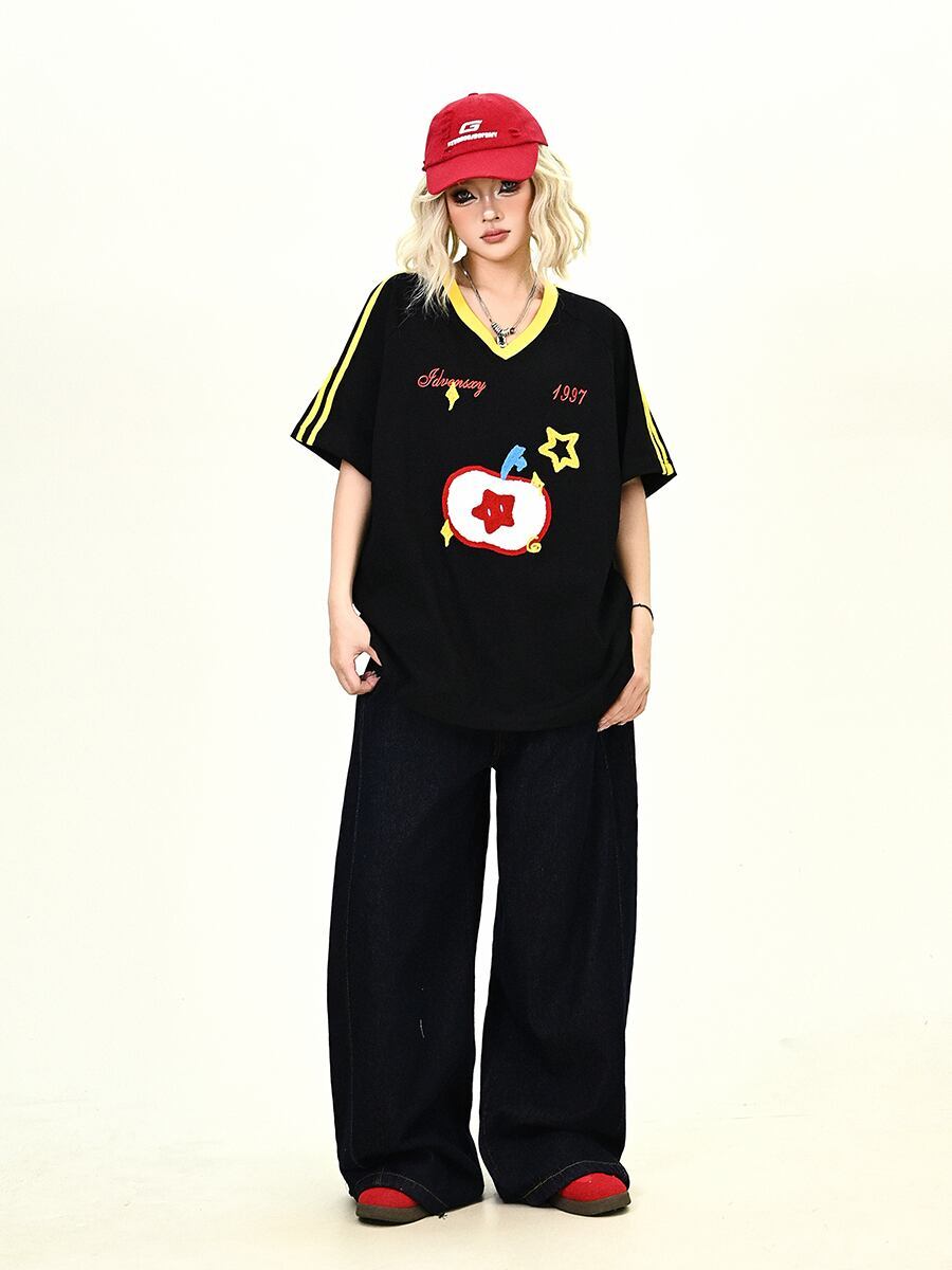 売り切れ必至 早い者勝ち 絶対流行 カジュアル 2色選択 Tシャツ<F-11545>