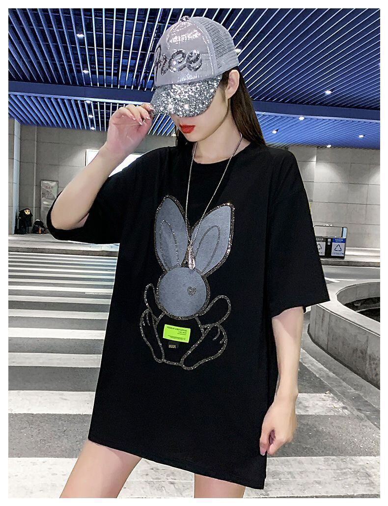 着回し力抜群 ホットダイヤモンド 新作 全2色 半袖Tシャツ カットソー ＜F-8703＞