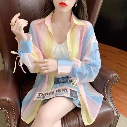 超人気 真夏も快適 上質 程よい甘さで品良く纏える スウィート シャツ＜F-9058＞