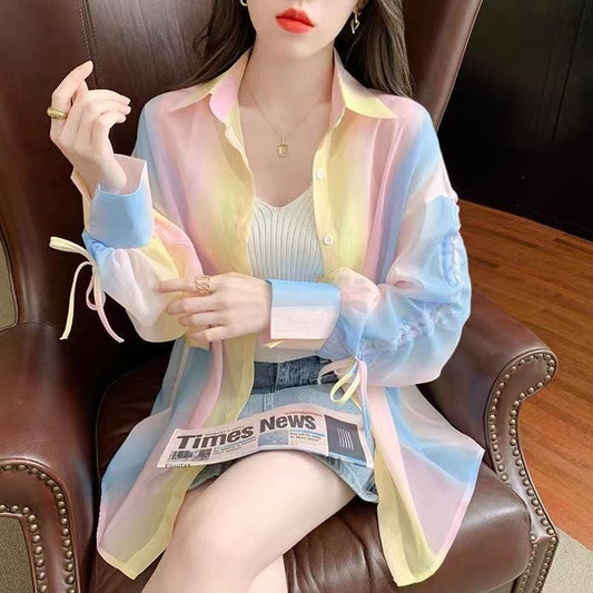 超人気 真夏も快適 上質 程よい甘さで品良く纏える スウィート シャツ＜F-9058＞