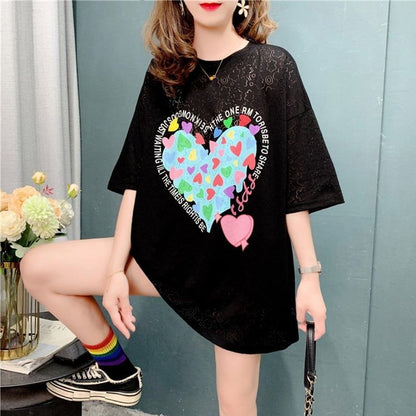 スタイリッシュ   一目惚れ Tシャツ カットソー＜F-3579＞