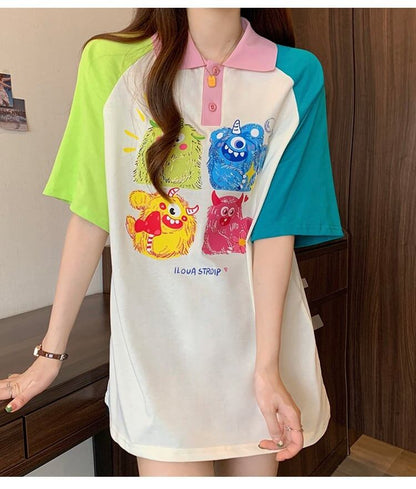 元気いっぱい   POLOネック Tシャツ 半袖 ＜F-2979＞