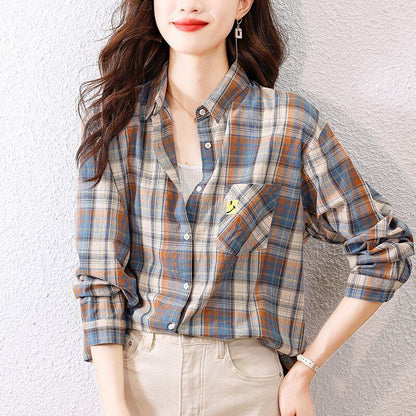 超人気 オシャレ 都市ファッショ デザイン チェック柄 切り替え Tシャツ ＜F-9514＞