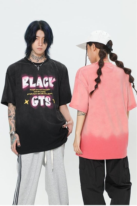 見逃し厳禁   ストリート系 アルファベット プリントTシャツ ＜F-2921＞