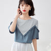 【半額！期間限定！！】 ファッション 定番シンプル 上質 シフォン 半袖<F-6595>