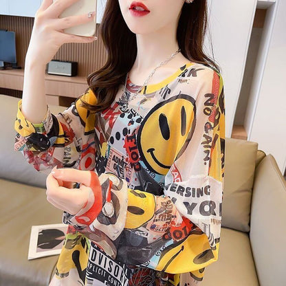 【半額セール！】 大人可愛い 売り切れ必至 元気いっぱい チュール 花柄 Tシャツ<F-4929>