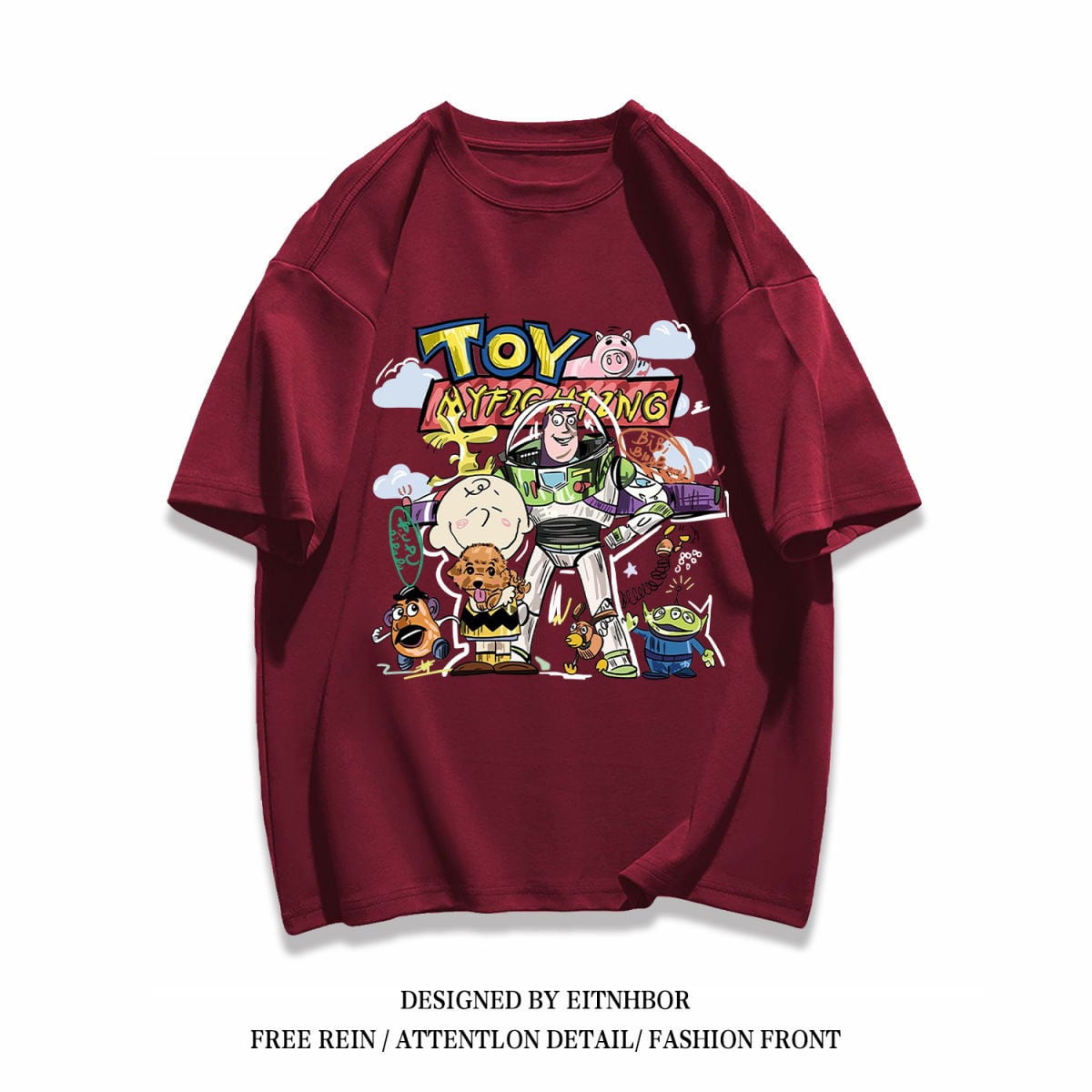 男女兼用 プリント 快適 半袖 Tシャツ F-13278