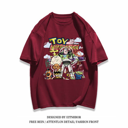 男女兼用 プリント 快適 半袖 Tシャツ F-13278