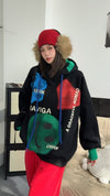 売れ筋  個性的なデザイン トレンドアイテム 2色選択 パーカー F-12272