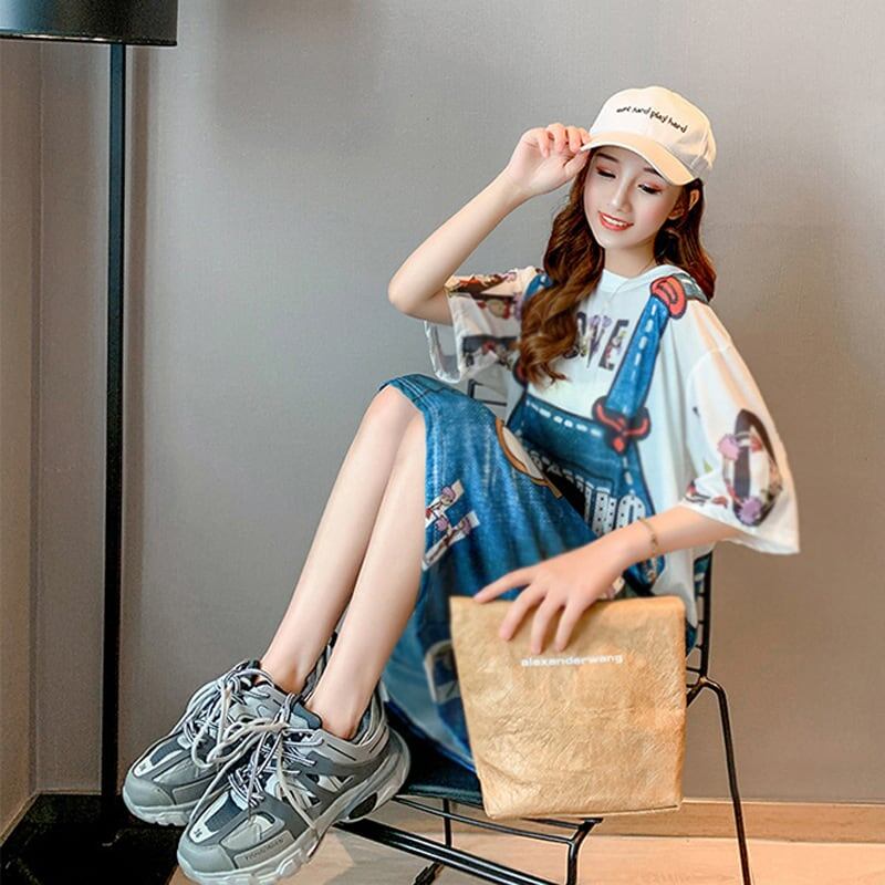旅行Ｔシャツ 夏 レディース 膝丈 プリント 大きいサイズ ゆったりさらっと涼しい <F-656>