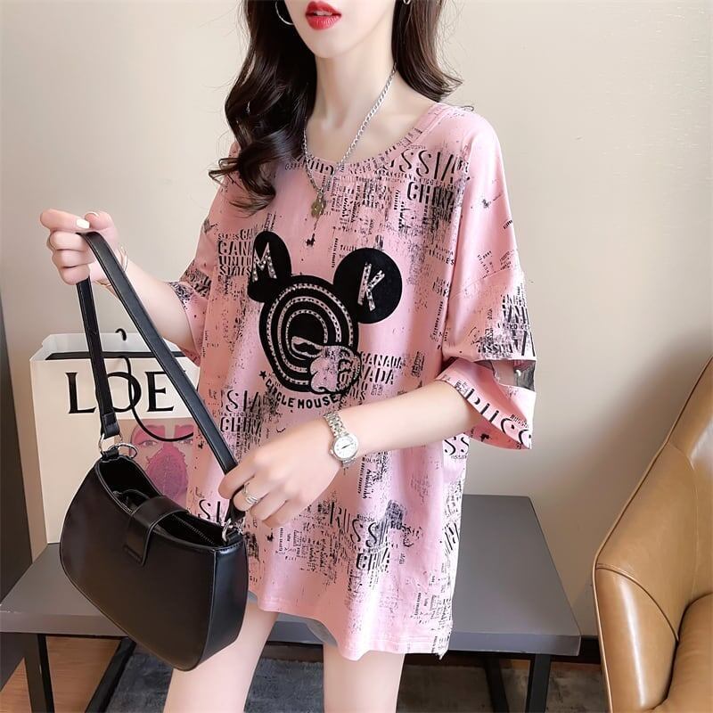 デザインセンス重工業ホットダイヤモンドパーソナライズされた漫画半袖Tシャツ、夏の新しいスタイル<F-2924>
