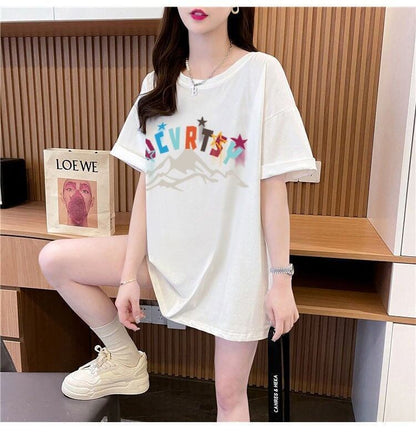 デザイン性と素材感を兼ね備えたゆったり半袖Tシャツ<F-2948>